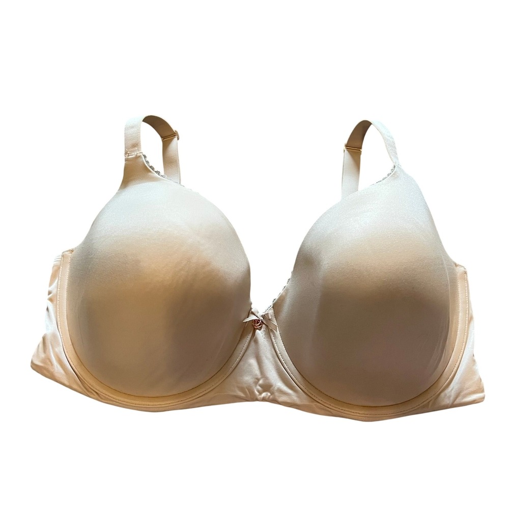 Victoria's Secret Lined Demi Bra Champagne Nude Satin 38G Underwire